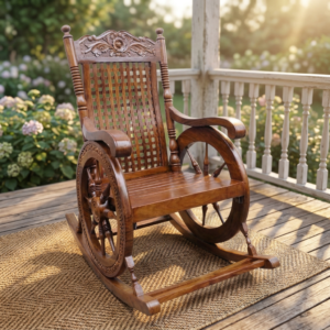 Handcrafted Wooden Rocking Chair