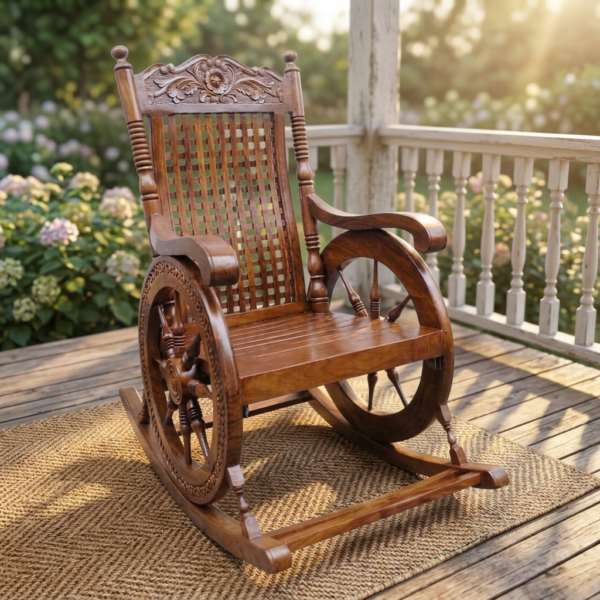 Handcrafted Wooden Rocking Chair